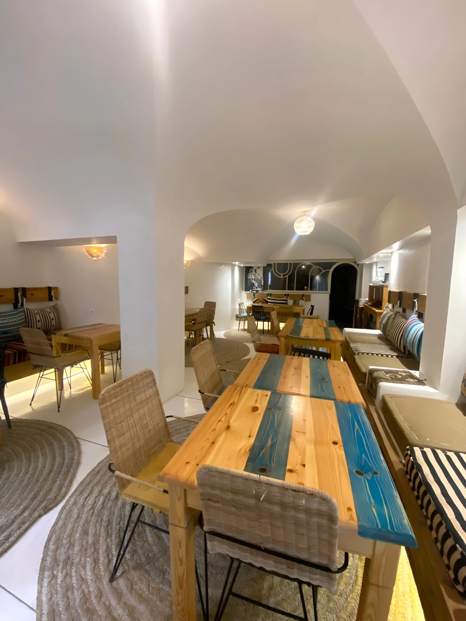 Espace repas de l’Hôtel Djerba Authentique à Midoun